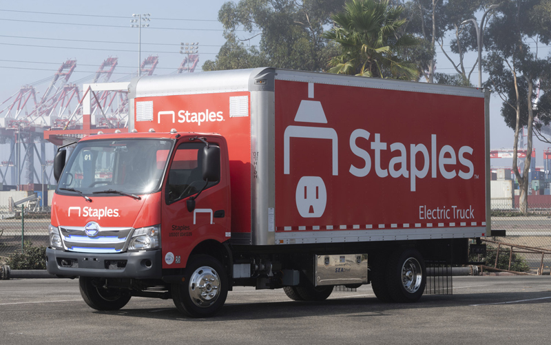 Morgan Staples electric delivery truck