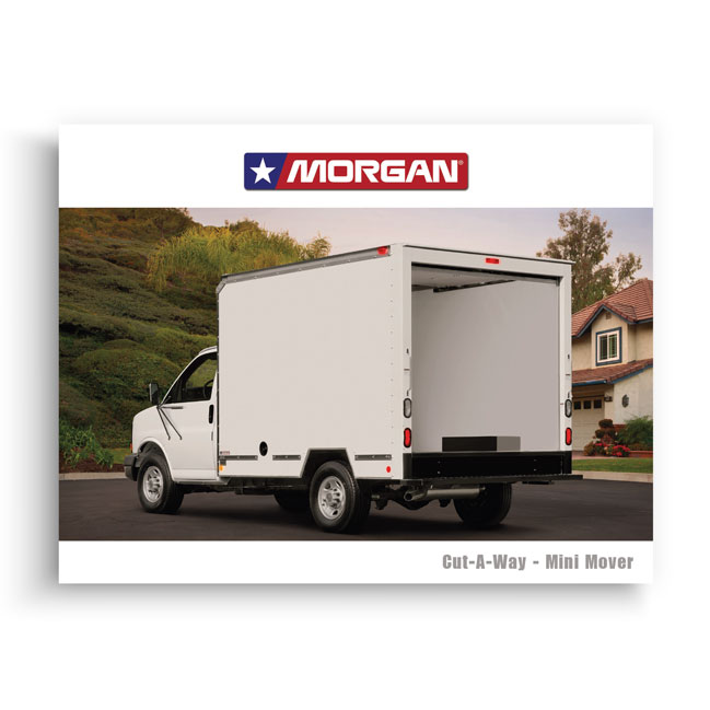 Morgan cutaway mini mover truck body for compact delivery and moving applications